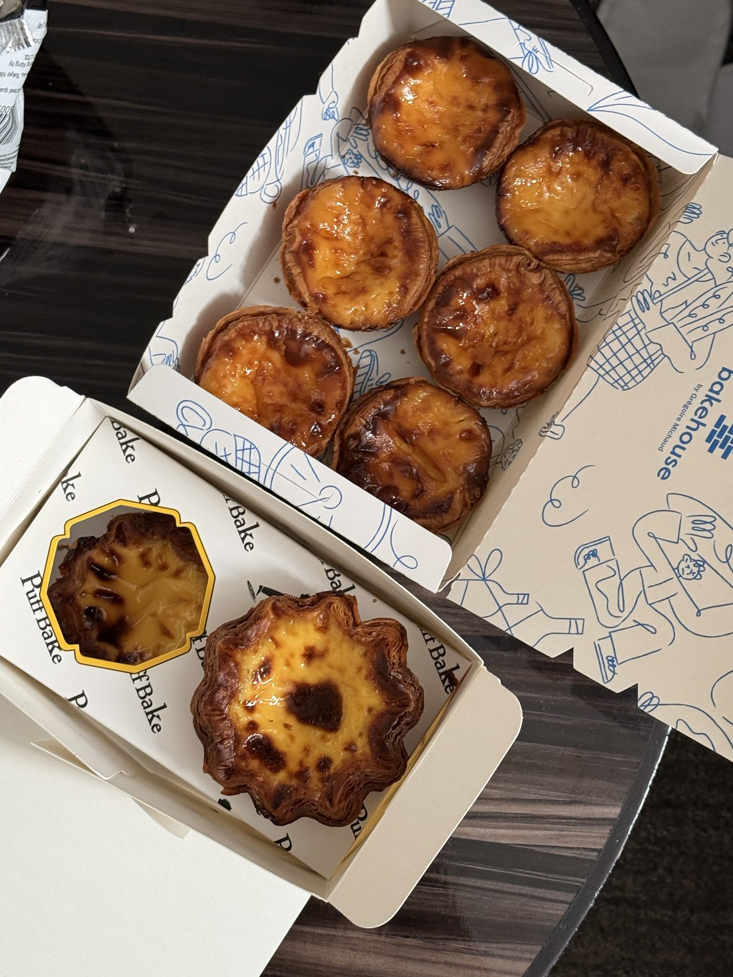 홍콩에그타르트 베이크하우스 vs 마로우프커피 앤 퍼프베이크 비교, 오픈런 팁